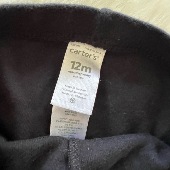 Baby Girls Black Leggings Size 12 mos - Picture 3 of 3